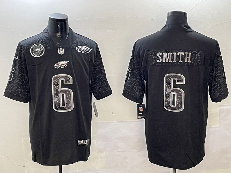 Men Philadelphia Eagles #6 Smith Black 2025 Nike Vapor Limited NFL Jersey style 5->philadelphia eagles->NFL Jersey